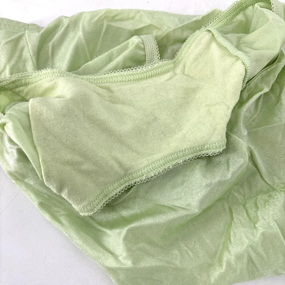 Vintage Vanity Fair Satin Brief Panties LOT Size 6 Purple Green Blue Shiny Gloss
